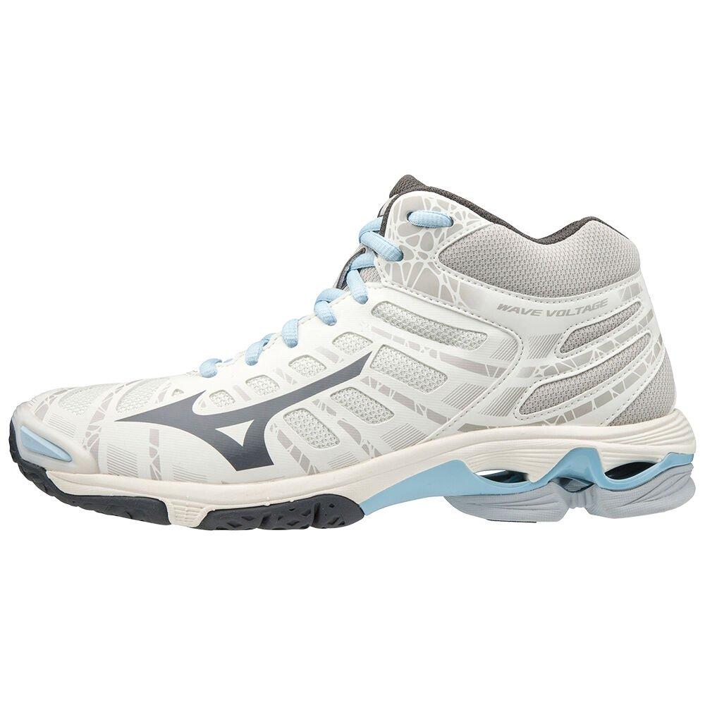 Mizuno Men's Volleyball Shoes Grey Wave Voltage Mid Shoes - V1GC196518